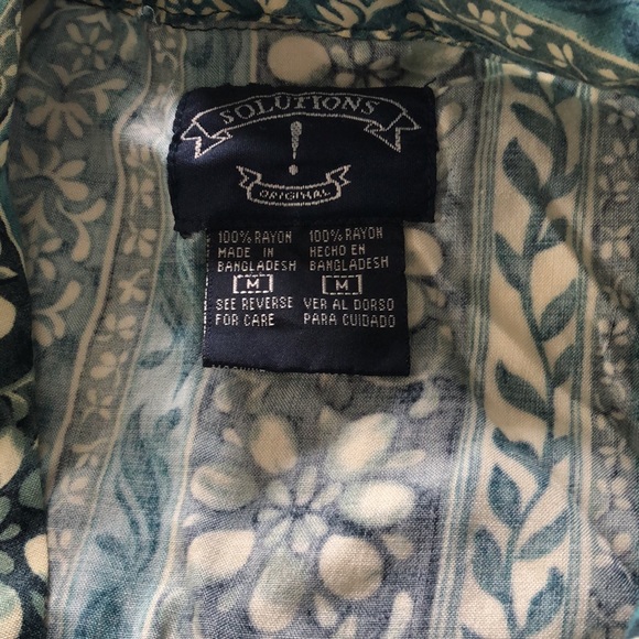 Vintage Solutions 80’s Green Print Blouse and Skort Matching Set - Picture 8 of 16